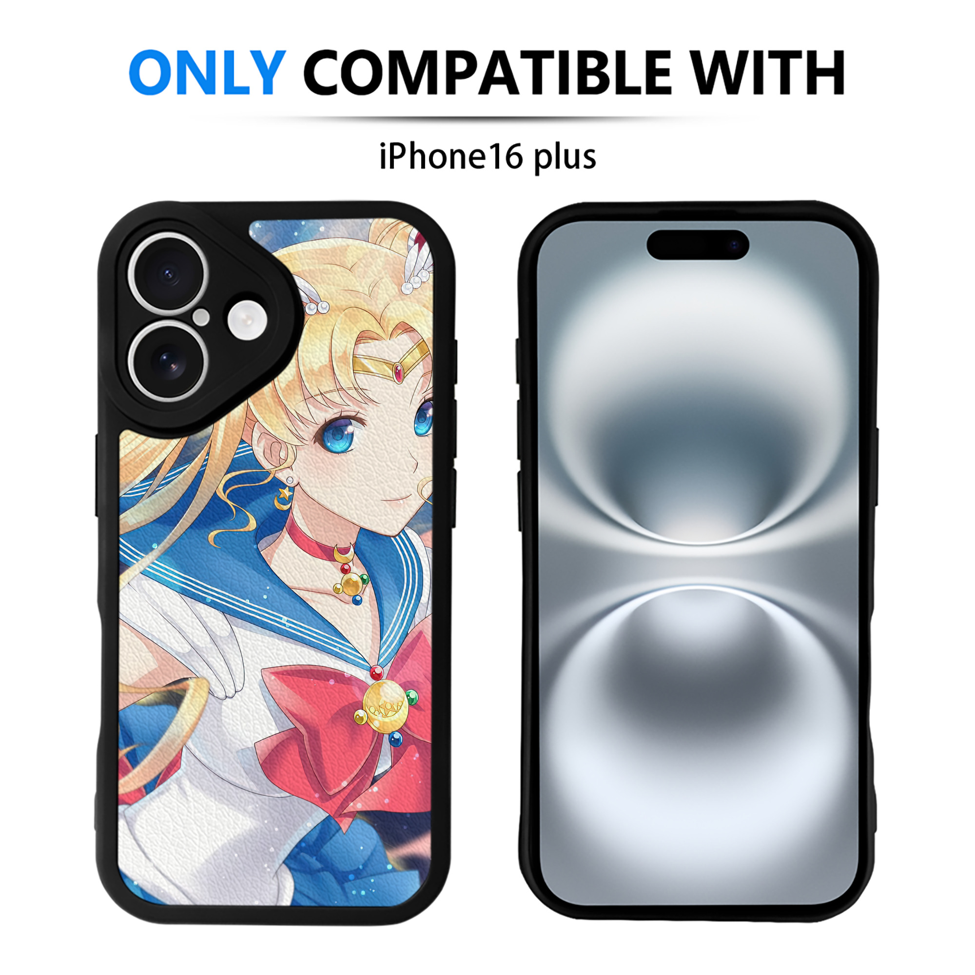 （画像用） 美少女戦士セーラームーン Sailor Moon 【iPhone 16シリーズ対応】シリコンスマホケース（レザー調） 材質：シリコン